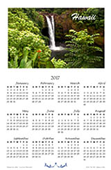 Hawaii Waterfall Calendar